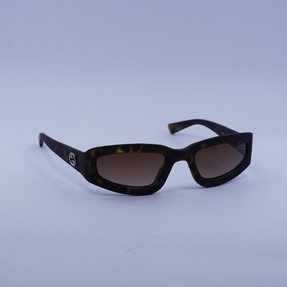 Gucci GG1787S 002 Sunglasses Dark Havana Cat Eye Frame, Brown Lenses - Picture 1 of 11
